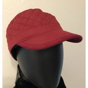 Womens Hat Millitary Style Deep Red Burgundy Wool Nylon August Accessories  NEW!